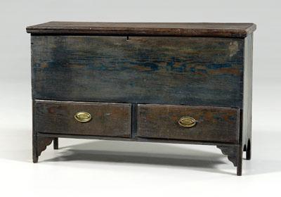 Georgia blue-painted blanket chest,