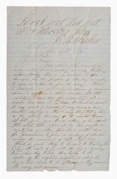 Georgia Civil War letter, hand