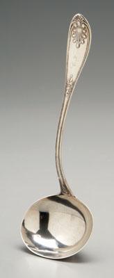 Georgia coin silver ladle, oval