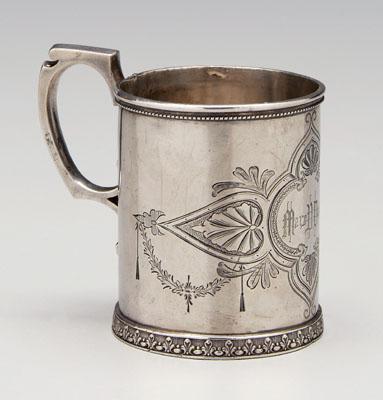 Georgia coin silver mug, squared