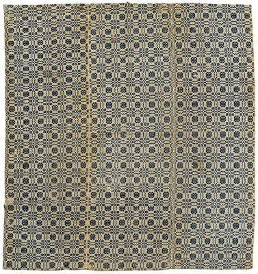 Georgia overshot coverlet, wool and