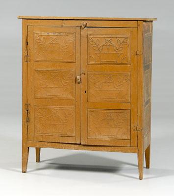 Georgia painted pie safe, yellow