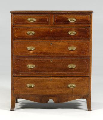Georgia Piedmont inlaid tall chest,