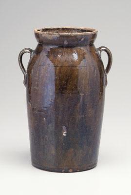 Georgia stoneware churn, two
