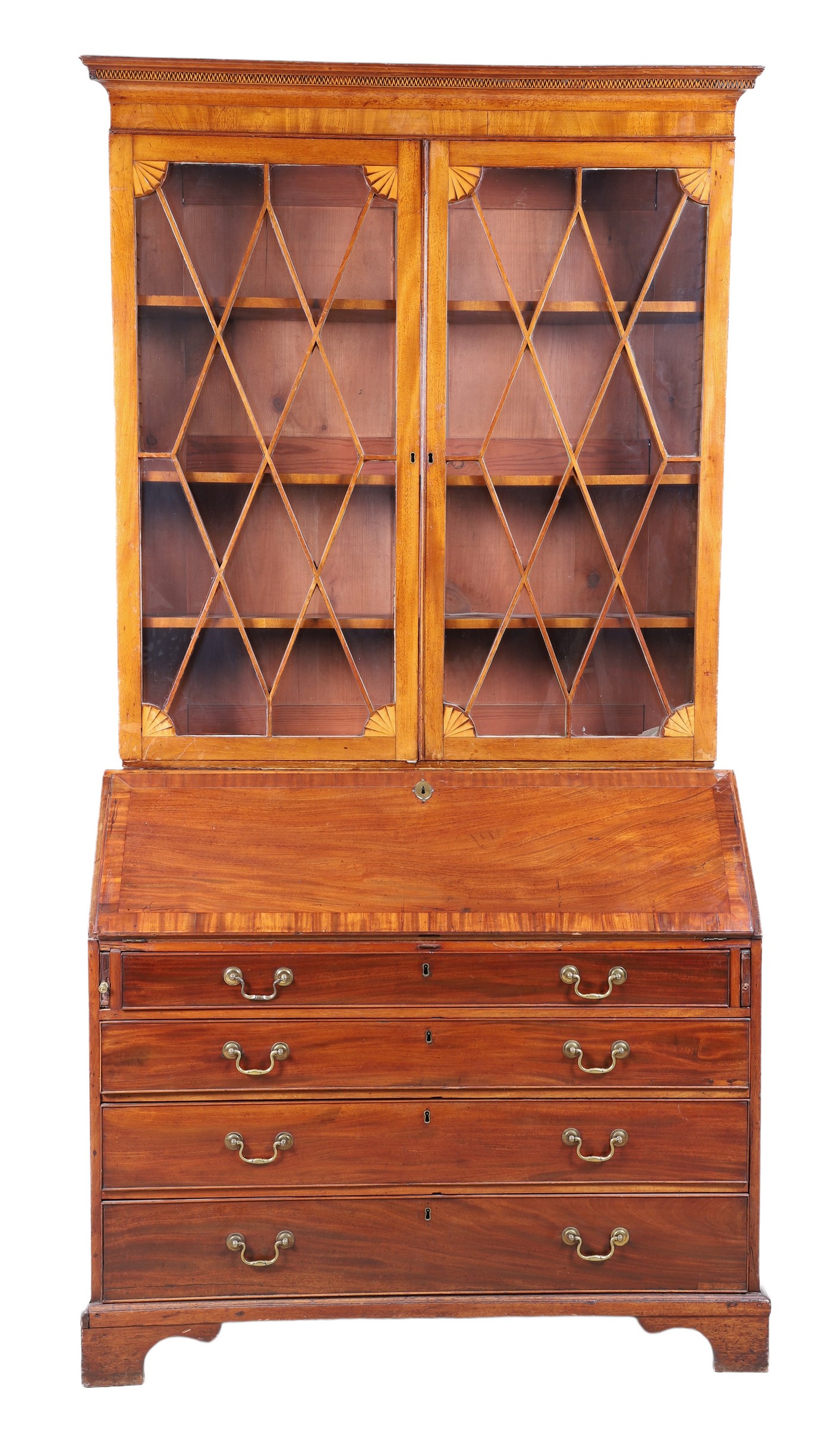 Georgian 2-pc Mahogany inlaid