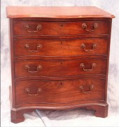 Georgian 4 drawer mahogany bac