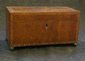 Georgian Banded Mahogany Tripl