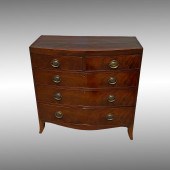GEORGIAN BOWFRONT 5 DRAWER CHE