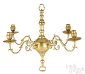 GEORGIAN BRASS CHANDELIER, CA.