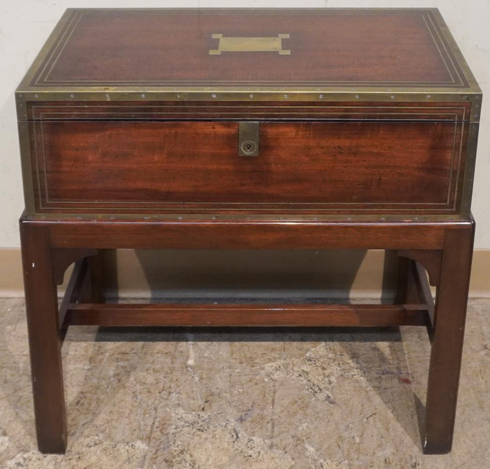 GEORGIAN BRASS MOUNTED MAHOGANY