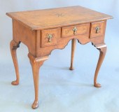 GEORGIAN BURL WALNUT LOWBOY, S