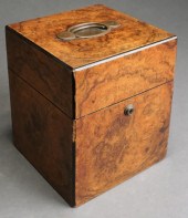 GEORGIAN BURLWOOD HINGED BOXGe