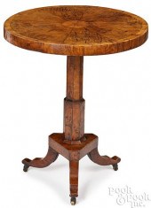 GEORGIAN BURLWOOD PEDESTAL STA