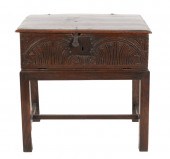 GEORGIAN CARVED OAK BIBLE BOXt