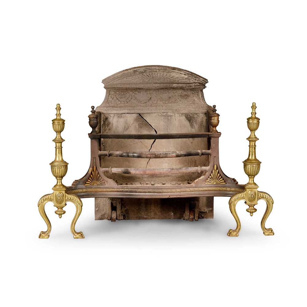 GEORGIAN CAST-IRON AND BRASS FIRE