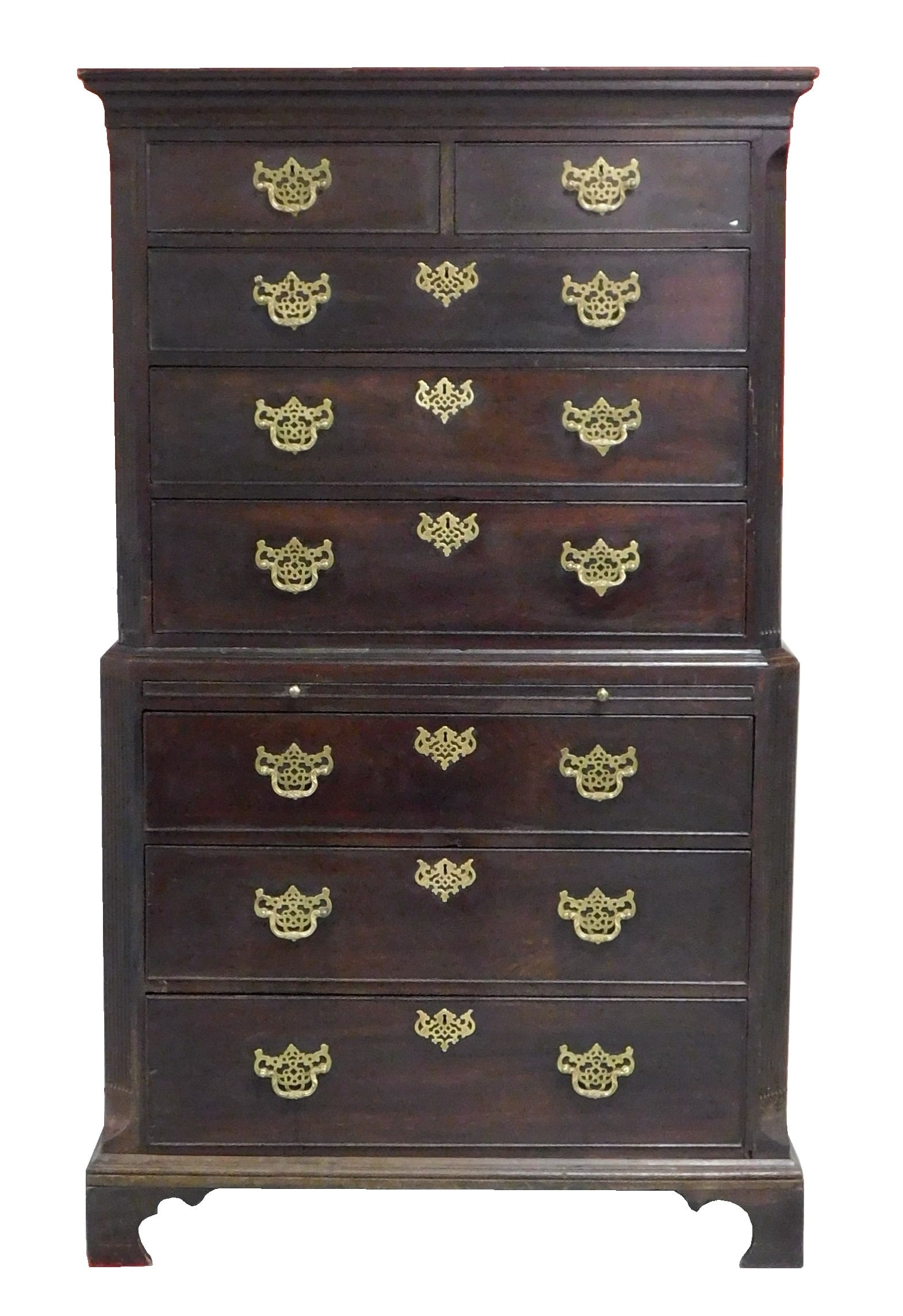 GEORGIAN CHEST ON CHEST, ENGLISH,