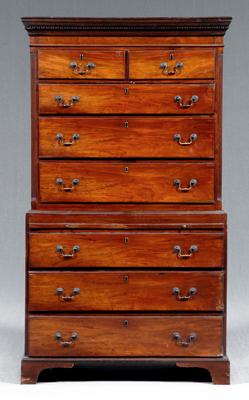 Georgian chest on chest, figured