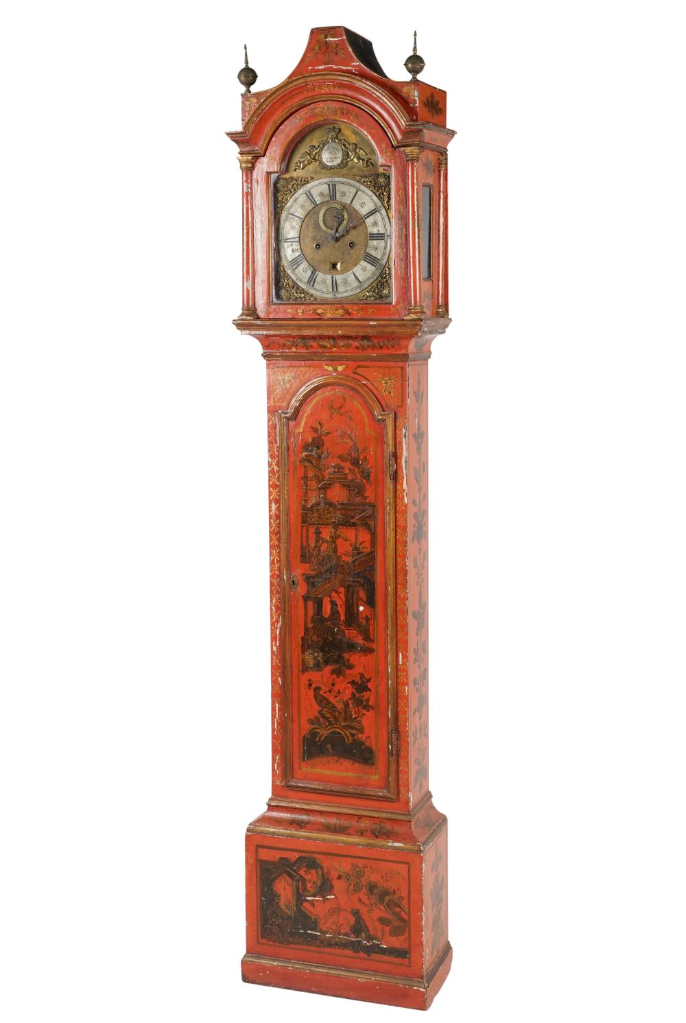GEORGIAN CHINOISERIE TALL CASE