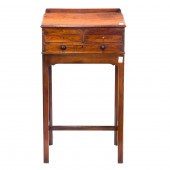 GEORGIAN CUBAN MAHOGANY DESK O