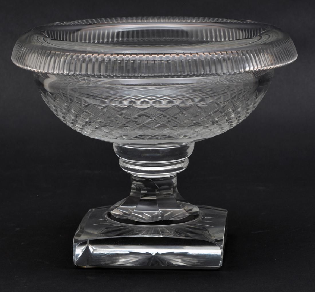 GEORGIAN ENGLISH CUT GLASS COMPOTE,