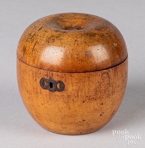 GEORGIAN FRUITWOOD APPLE FORM TEA