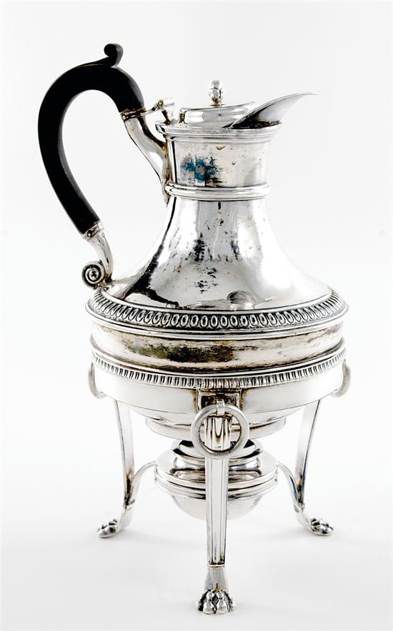 Georgian fused-plate pot on stand