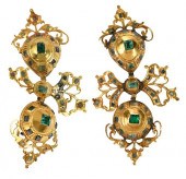 GEORGIAN GOLD GEMSTONE EARRING