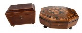 GEORGIAN INLAID MAHOGANY BOX A