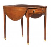 GEORGIAN INLAID MAHOGANY PEMBR