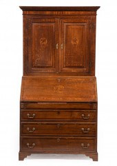 GEORGIAN INLAID WALNUT SECRETA