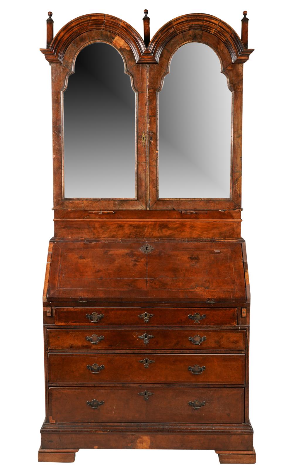 GEORGIAN JAPANNED AND BURL WALNUT