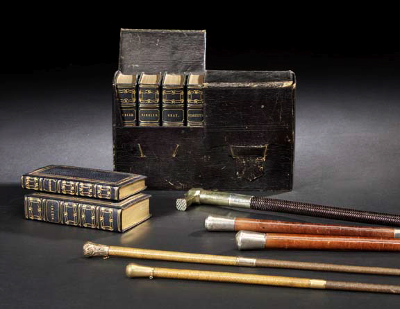 Georgian Leather Travel-Cased Set