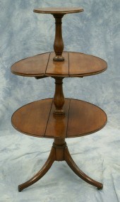 Georgian mahogany 3 tier dumb