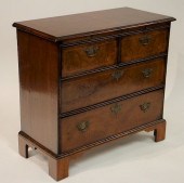 GEORGIAN MAHOGANY AND BURLED W