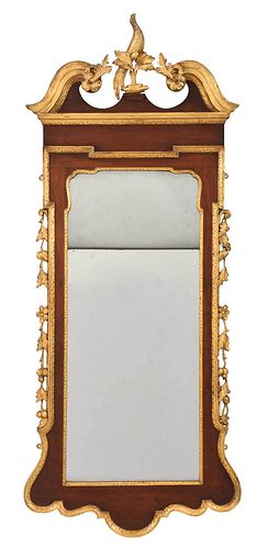 GEORGIAN MAHOGANY AND PARCEL GILT