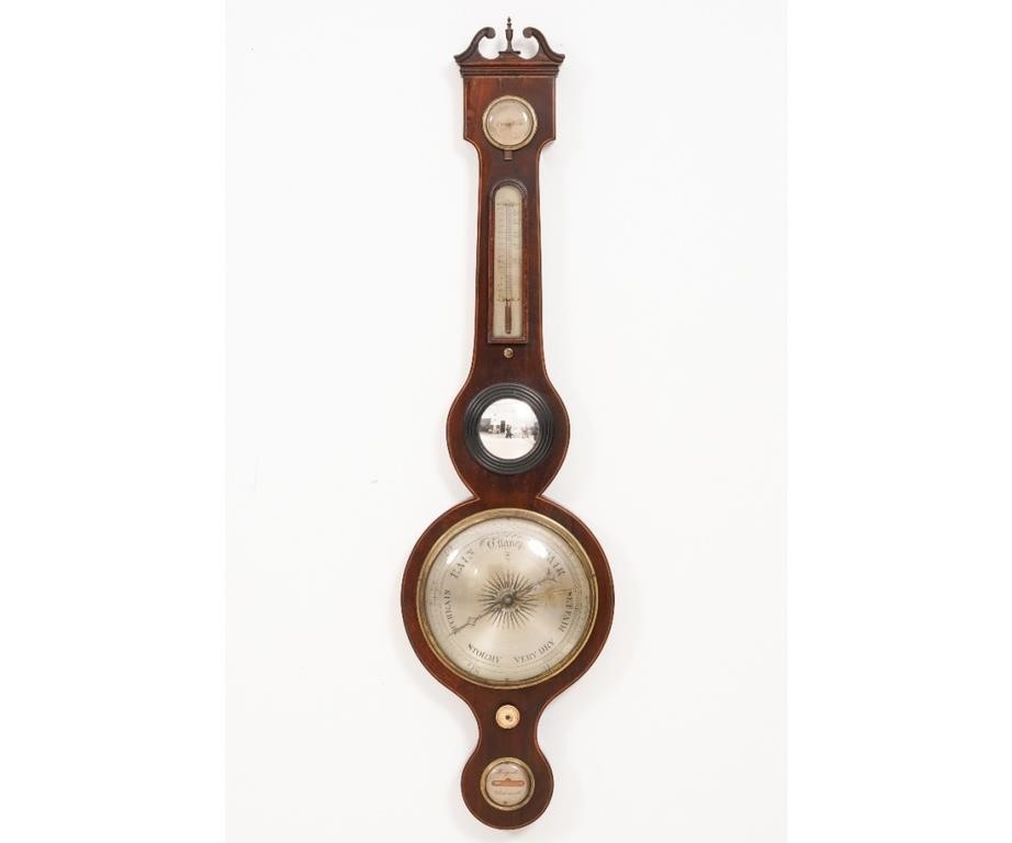 Georgian mahogany banjo barometer