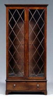Georgian mahogany bookcase cab