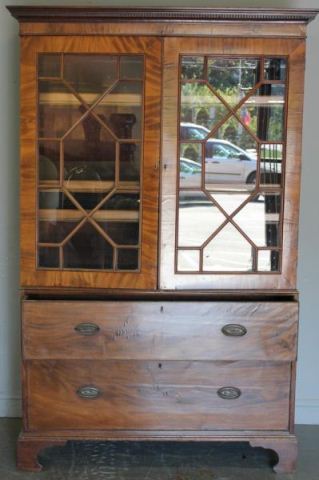 Georgian Mahogany Bookcase.Two door