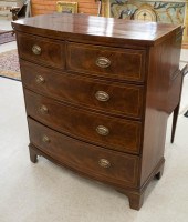 GEORGIAN MAHOGANY BOW-FRONT CH
