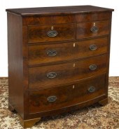 GEORGIAN MAHOGANY BOWFRONT CHE