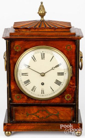 GEORGIAN MAHOGANY BRACKET CLOC
