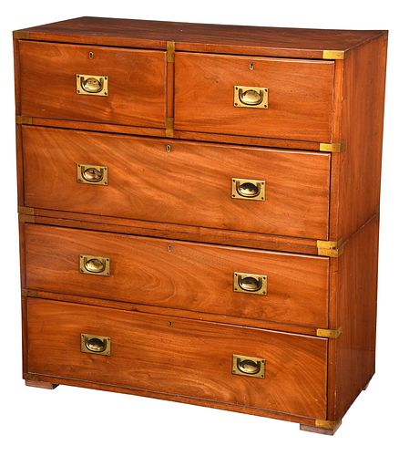 GEORGIAN MAHOGANY BRASS MOUNTED