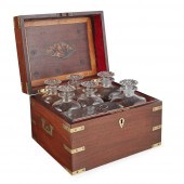 GEORGIAN MAHOGANY BRASS MOUNTE