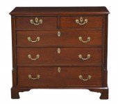 GEORGIAN MAHOGANY CHEST OF DRA
