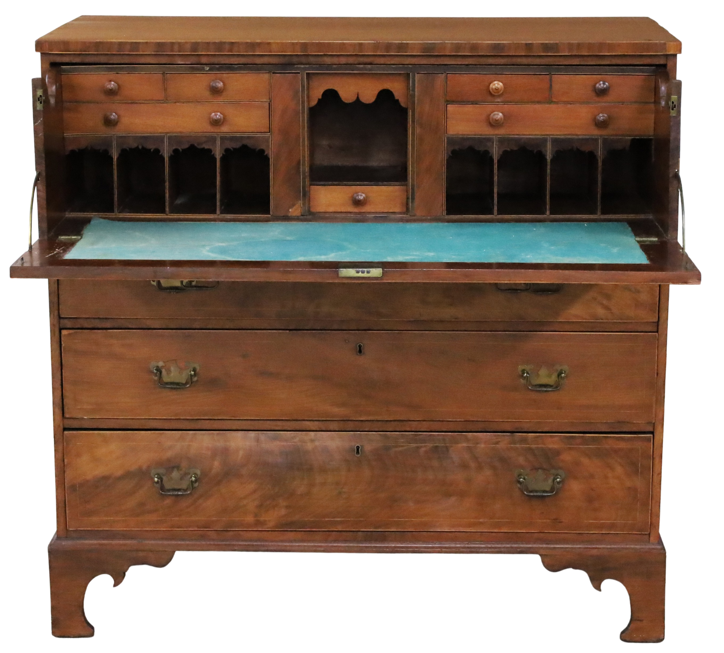 GEORGIAN MAHOGANY CHEST WITH