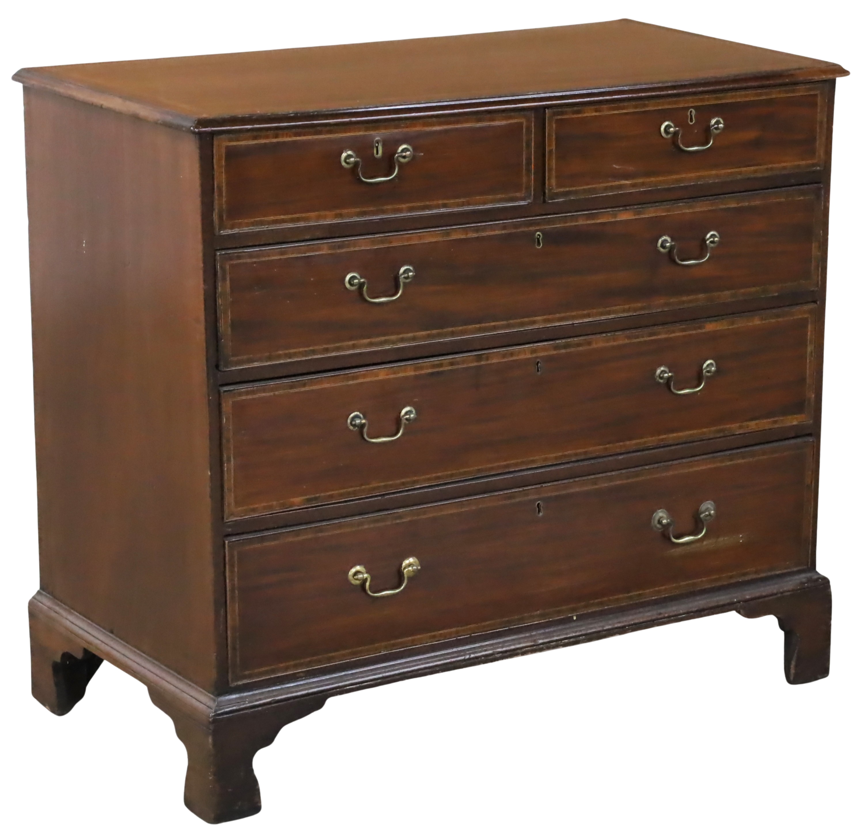 GEORGIAN MAHOGANY CROSSBANDED CHEST