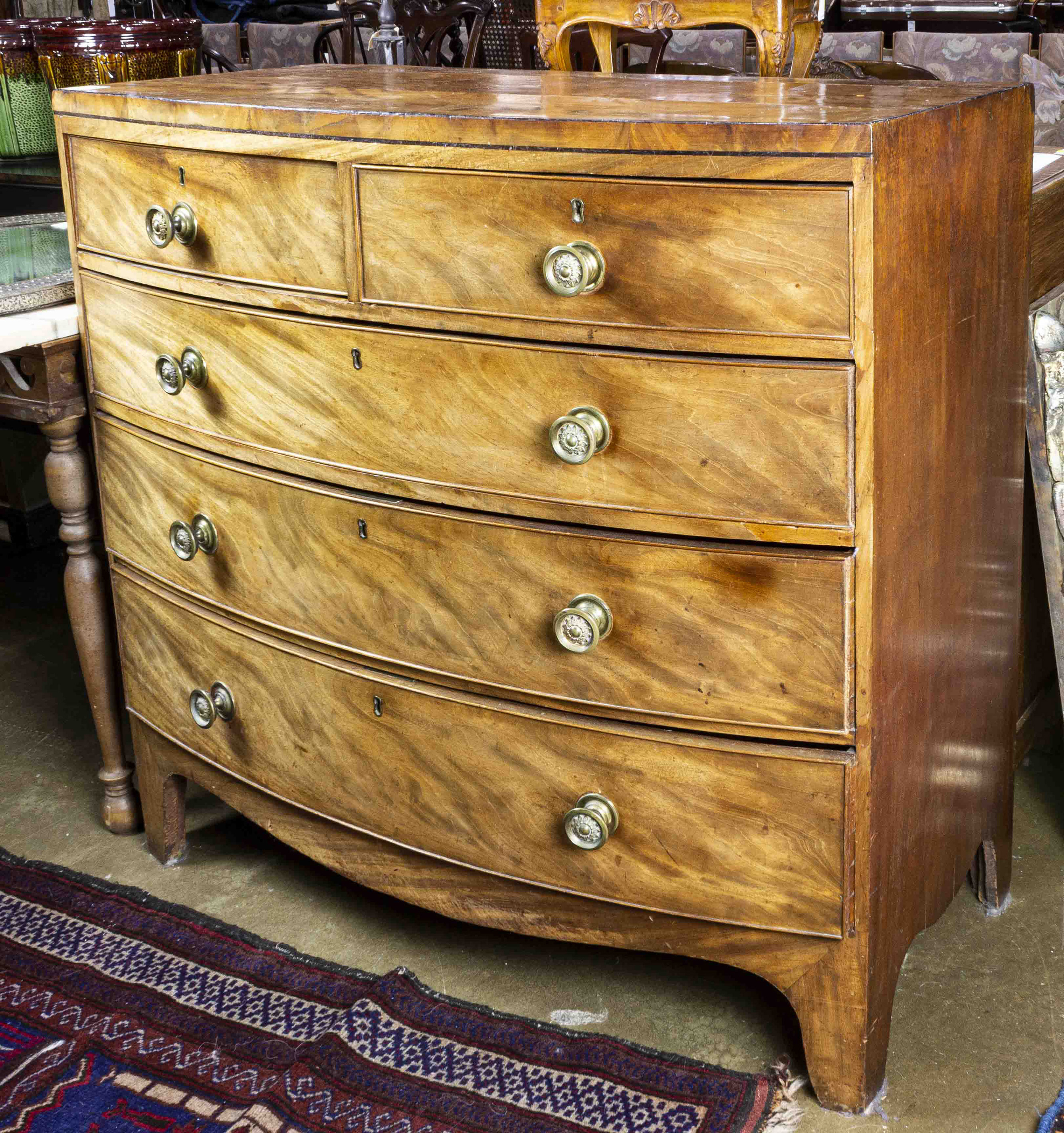 GEORGIAN MAHOGANY DRESSER CIRCA