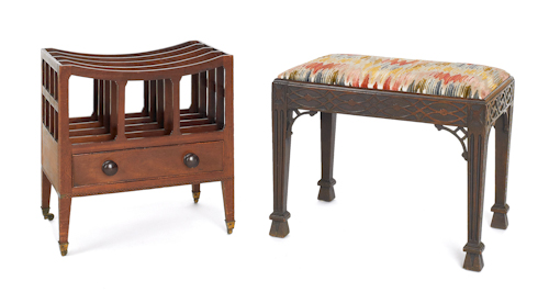 Georgian mahogany foot stool 19th