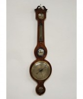 Georgian mahogany inlaid barom