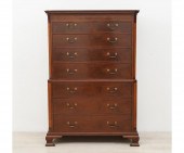 Georgian mahogany inlaid chest